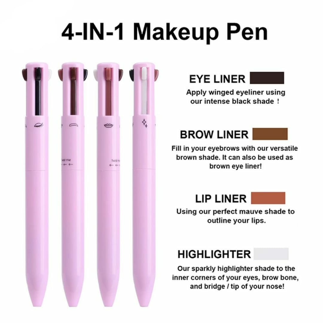 4-in-1 Waterproof Makeup Pen – Eyeliner & Brow