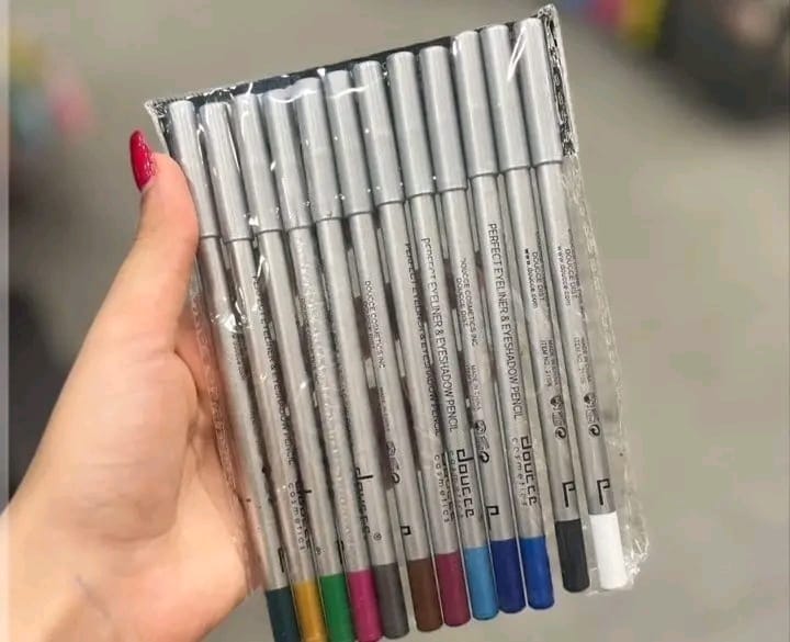 12 Pcs Multicolor Eyeshadow & Eyeliner Pencils Set