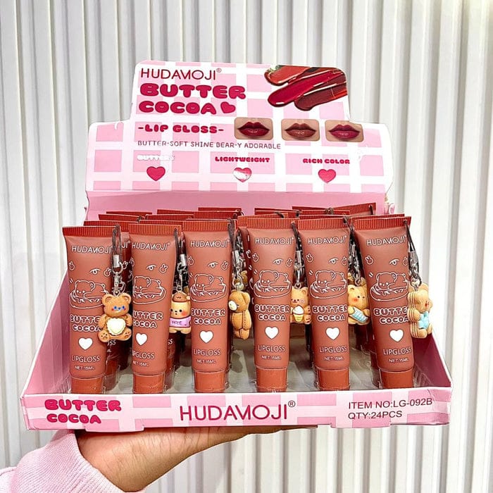 Huda Moji Teddy Lip Gloss Set – Nude (Pack of 2)