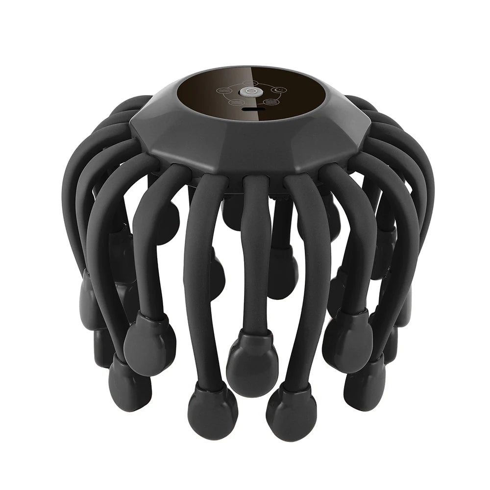 Electric Scalp Massager 24 Heads Octopus Claw Head Massager 24 Point Vibration Massage Scratcher Bluetooth Music Relaxation