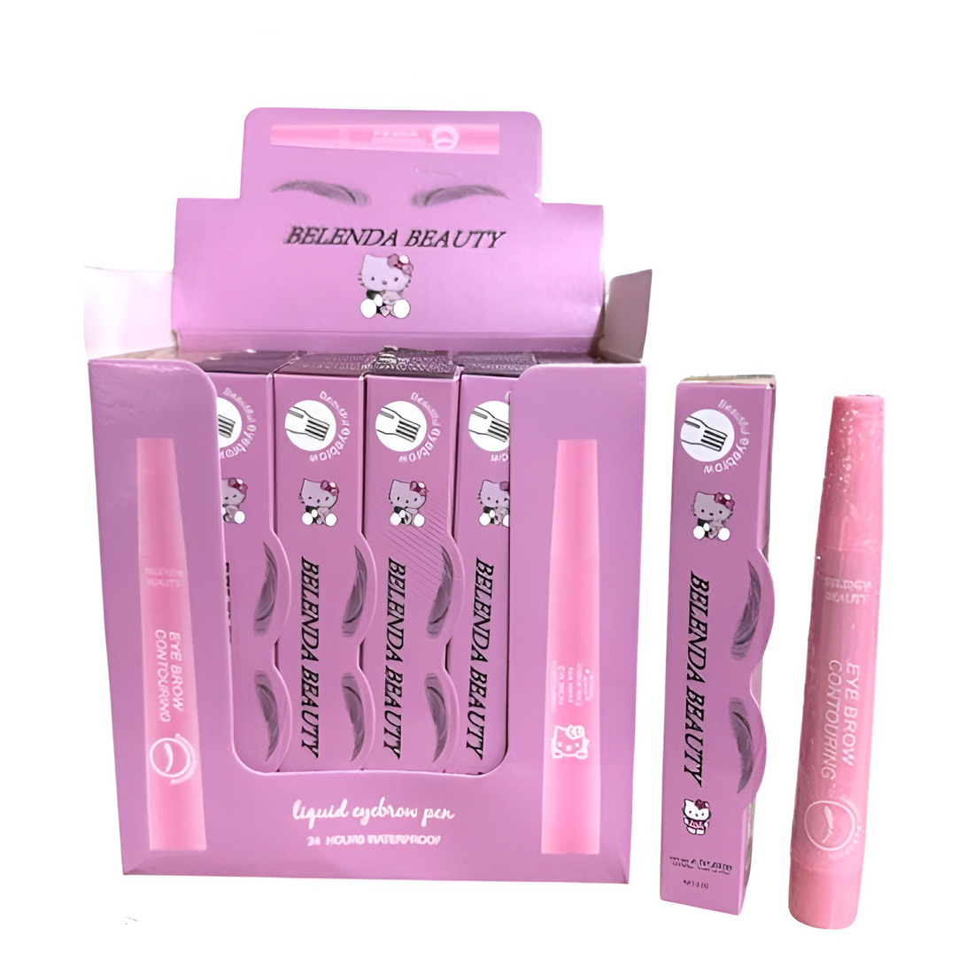 Belenda 4-tip waterproof eyebrow pen for perfect eyebrow shaping on Pakistani women - Glowify Beauty