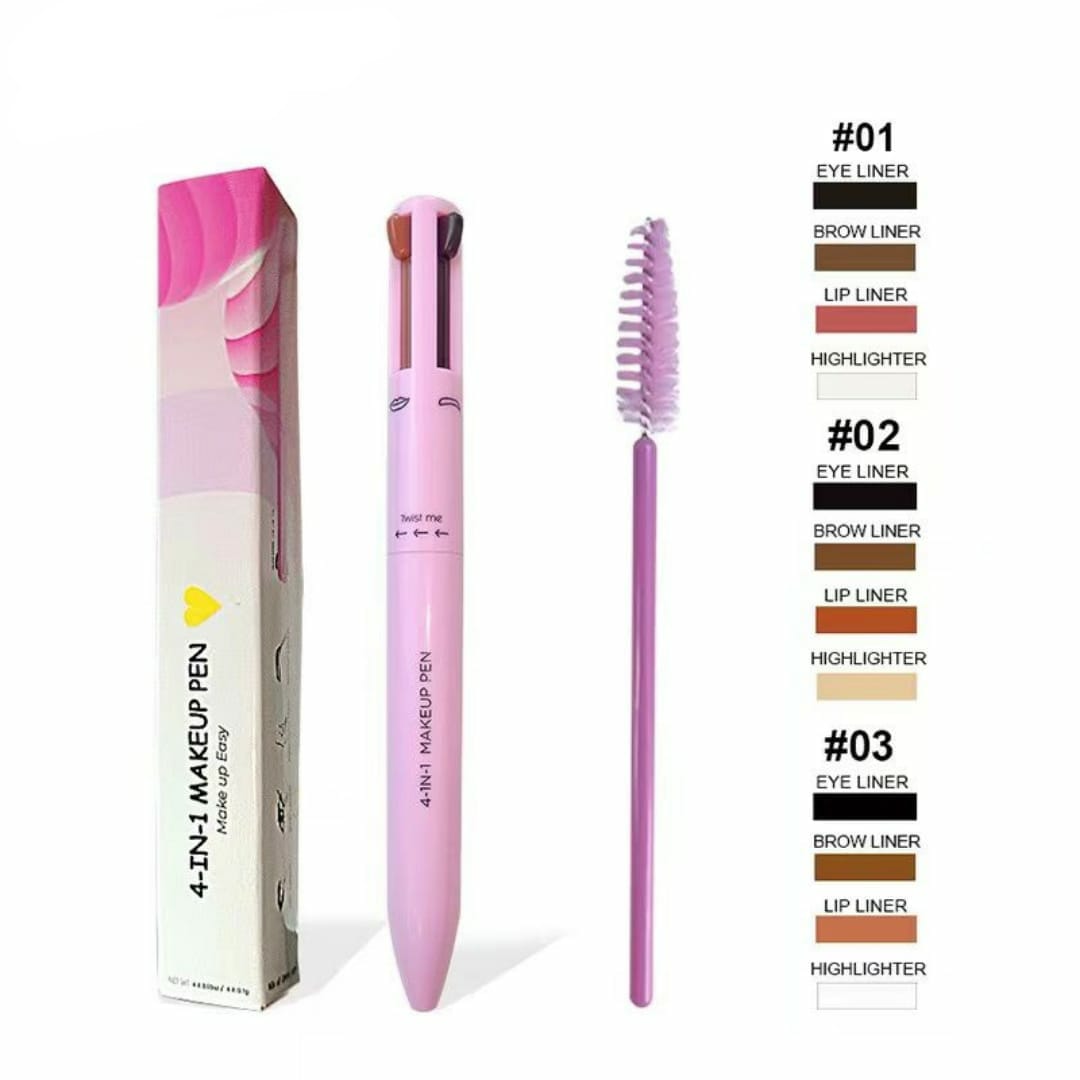 4-in-1 Waterproof Makeup Pen – Eyeliner & Brow