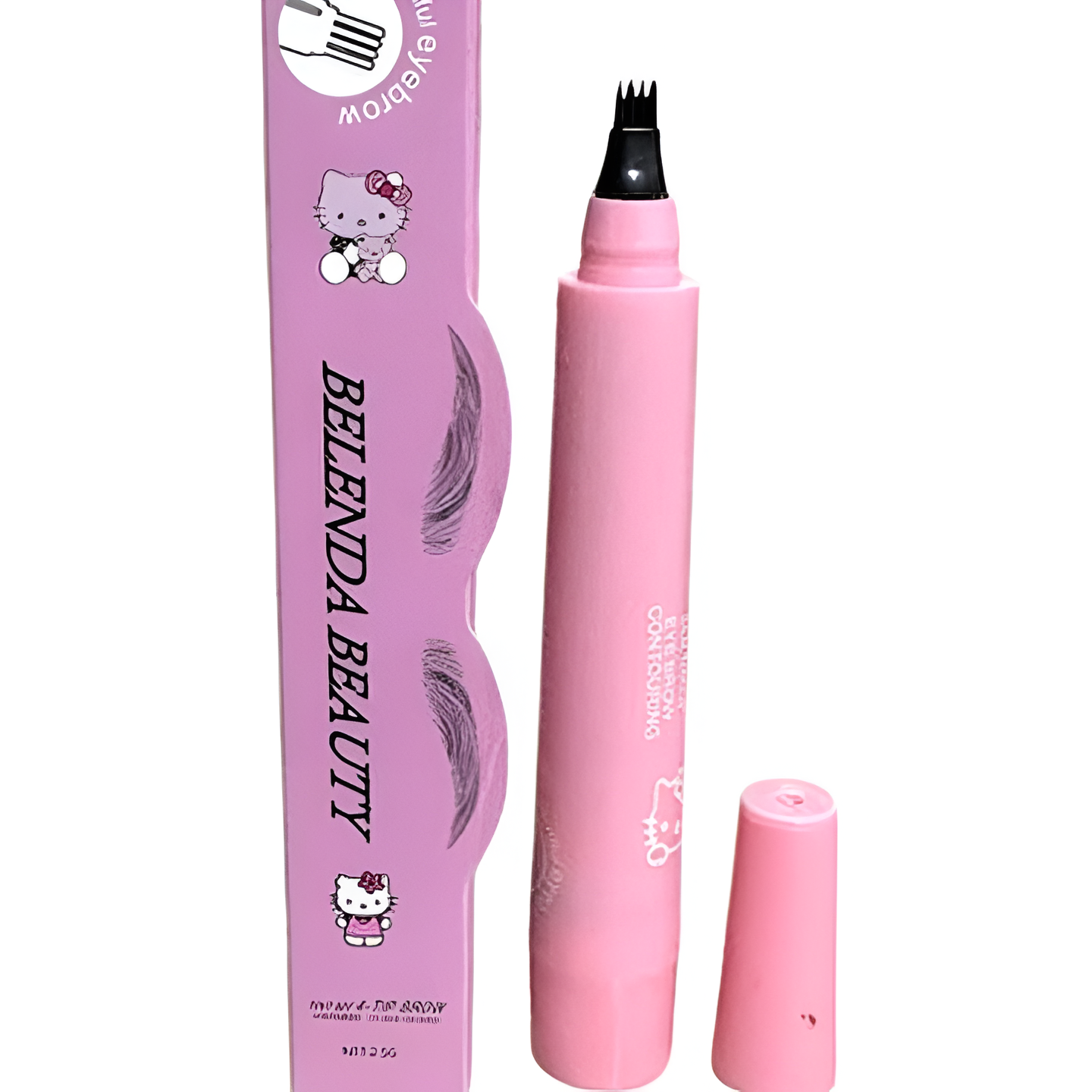 Belenda 4-Tip Waterproof Eyebrow Pen - Black