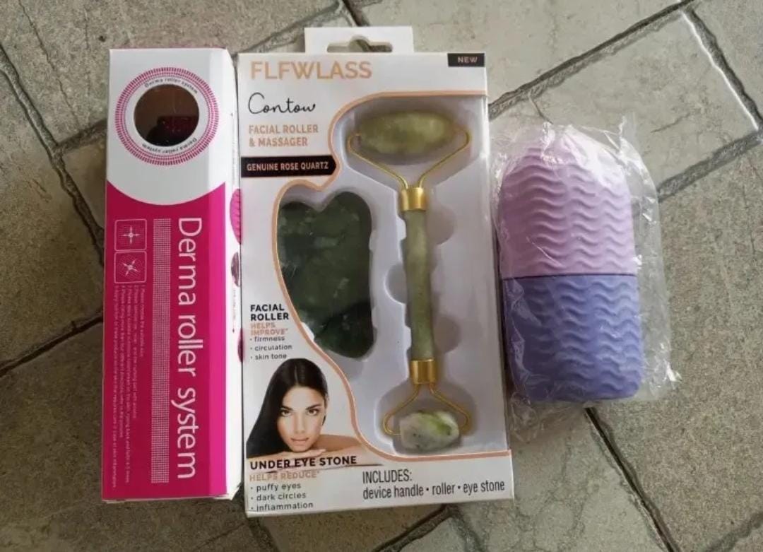 Jade, Ice & Derma Roller Combo (Pack of 3)