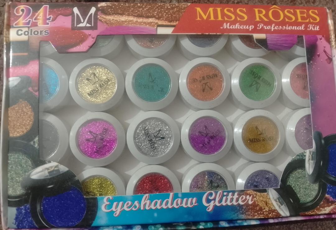 Miss Rose 24-Shade Glitter Eyeshadow Palette