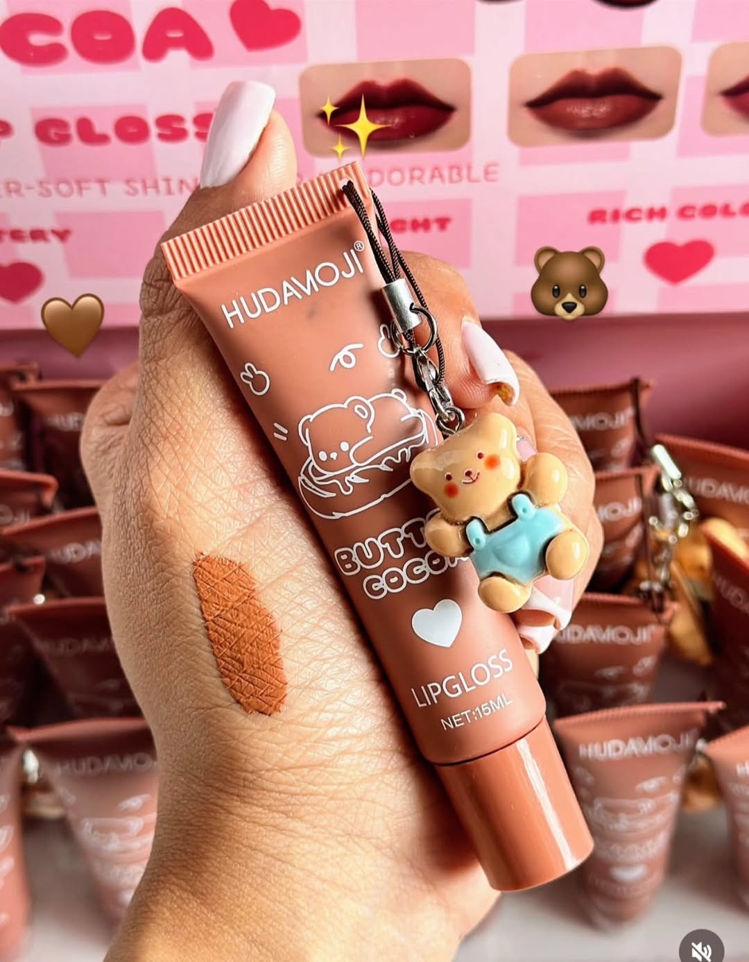 Huda Moji Teddy Lip Gloss Set – Nude (Pack of 2)