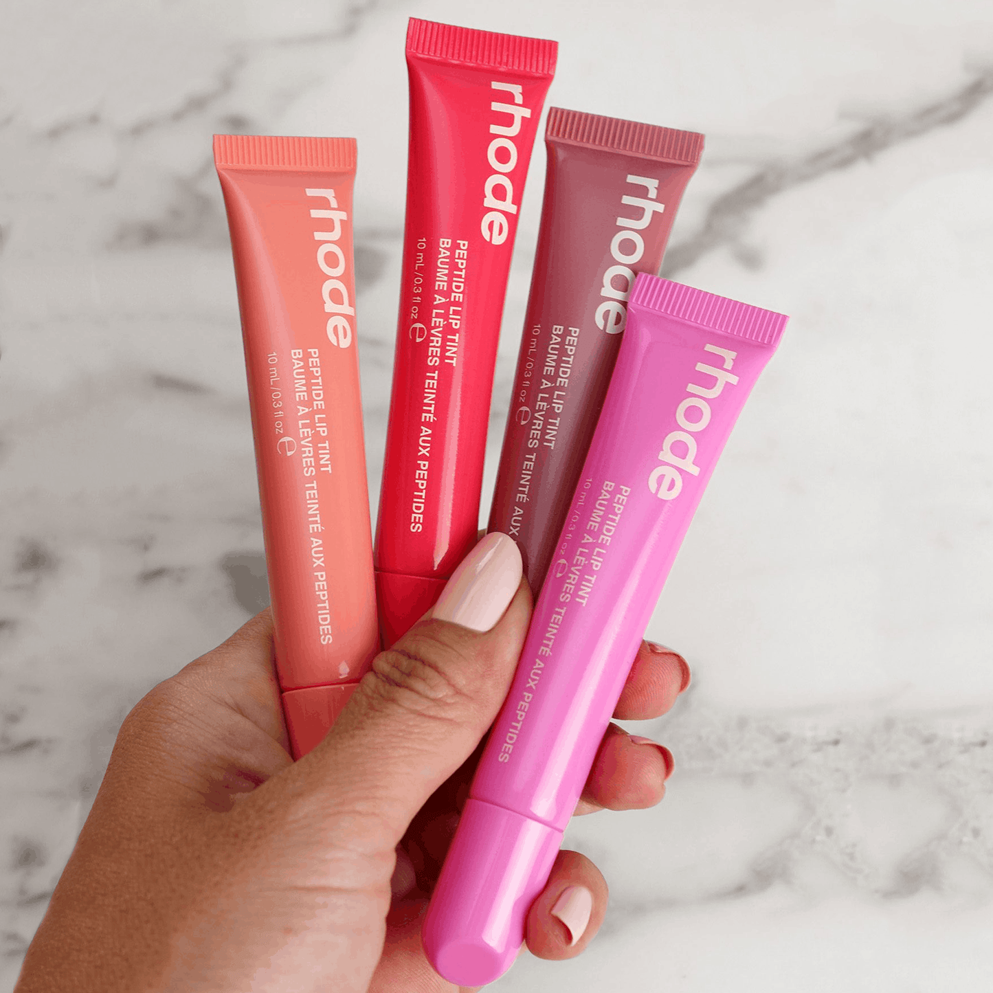 Rhode Peptide Lip Tint – Hydrating Glossy Lip Balm Pack of 6 (Random Color)