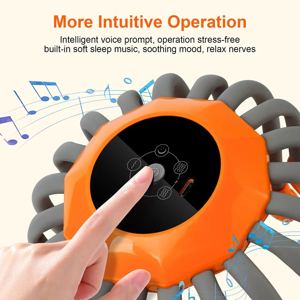 Electric Scalp Massager 24 Heads Octopus Claw Head Massager 24 Point Vibration Massage Scratcher Bluetooth Music Relaxation