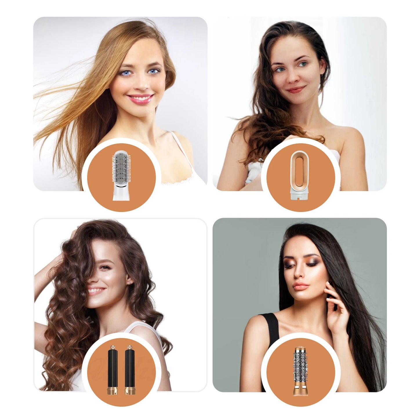 5-In-1 Hair Dryer Air Wrap Hair Straightener Hot Air Comb Barber Multifunctional Professional Hair Styling Tool Festival Gift