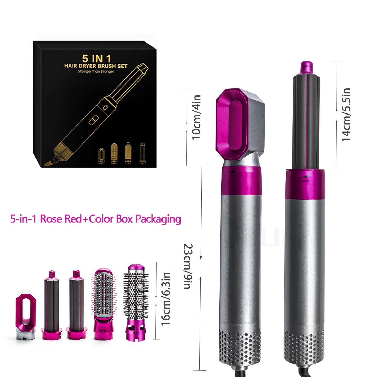5-In-1 Hair Dryer Air Wrap Hair Straightener Hot Air Comb Barber Multifunctional Professional Hair Styling Tool Festival Gift